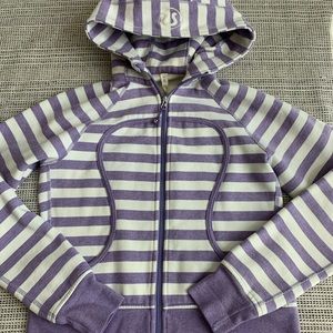 Lululemon Scuba Hoodie 10 Purple Stripe